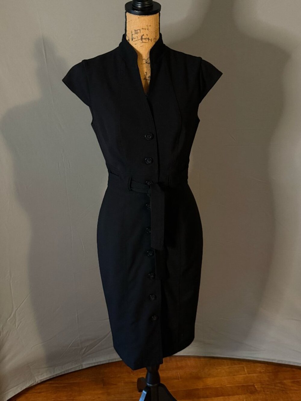Calvin Klein Black Button Down Dress